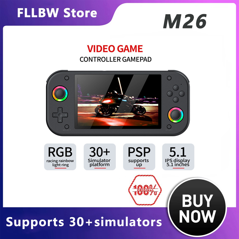 Gaming Console G90 - M26 คอนโซลเกมมือถือเด็กของขวัญ 5.1 นิ้ว 64GB หน้าจอIPS