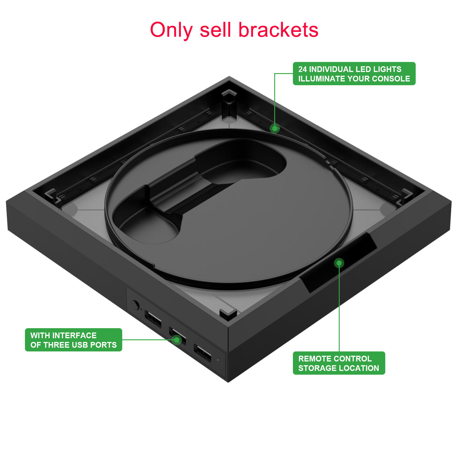 Microsoft Console Xbox Series S - ฐานสำหรับ Xbox Series x/s ที่ยึดที่ชาร์จหลากสี RGB