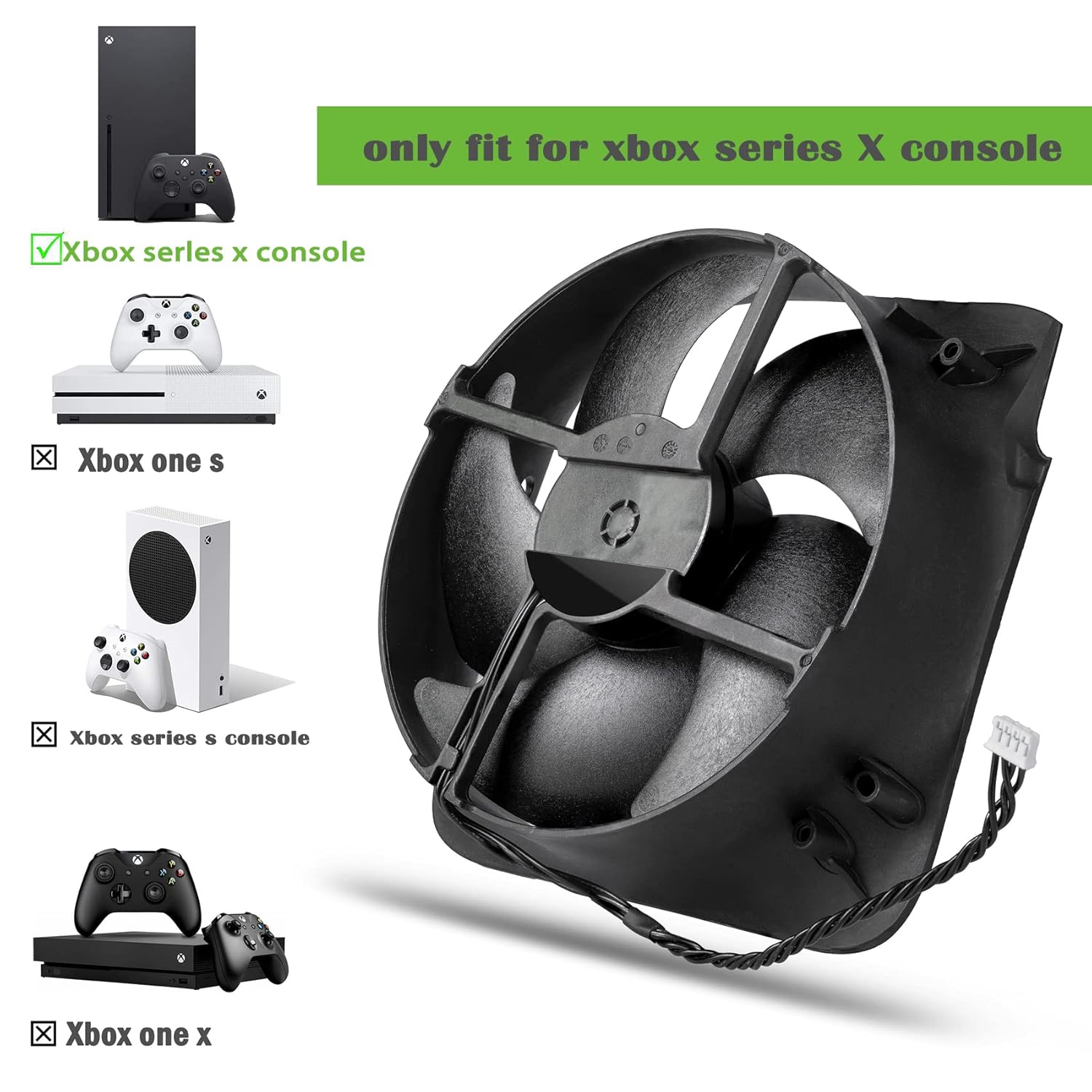 Microsoft Console Xbox Series S - เปลี่ยนพัดลมระบายความร้อนภายในสำหรับคอนโซล Xbox One S, พัดลมระบายความร้อนสำหรับคอนโซล XBOX