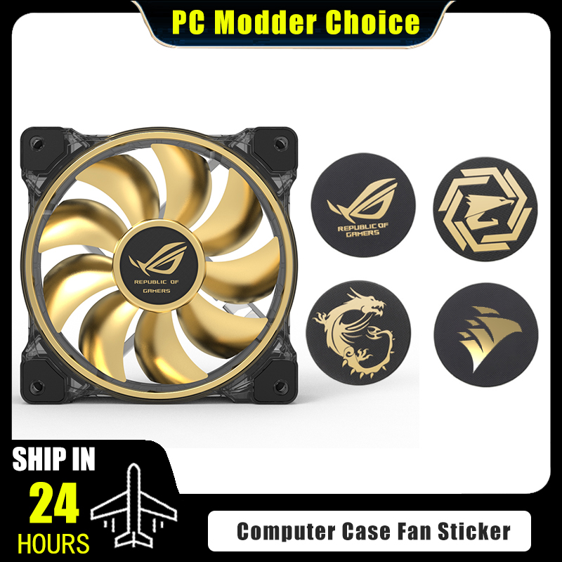 Console Gaming Pc Case - พัดลมคอมพิวเตอร์สติกเกอร์โลโก้, ROG MSI AORUS Corsair ป้าย