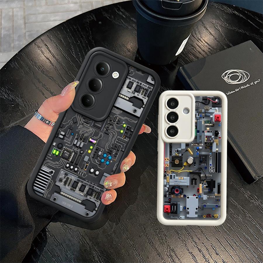 Console Gaming Pc Case - เคสโทรศัพท์ลายเกมส์สีม่วงสำหรับ Samsung Galaxy A51 A73 A71