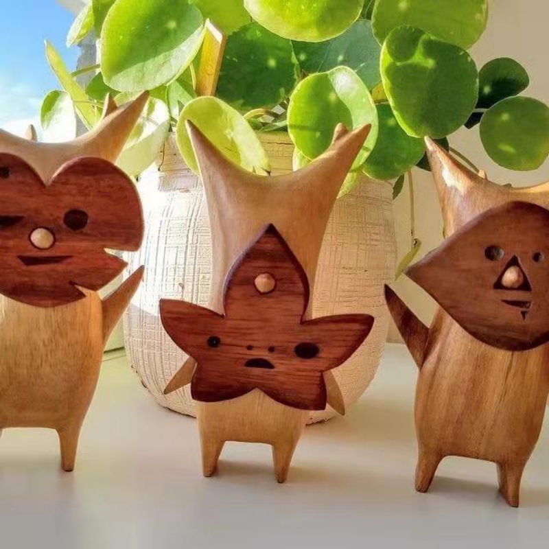 Gaming Console Zelda - 1/2/3pcs ไม้ Korok รูปปั้นตกแต่งบ้านหัตถกรรมหัตถกรรมสําหรับคนรักเกม Zelda Breath