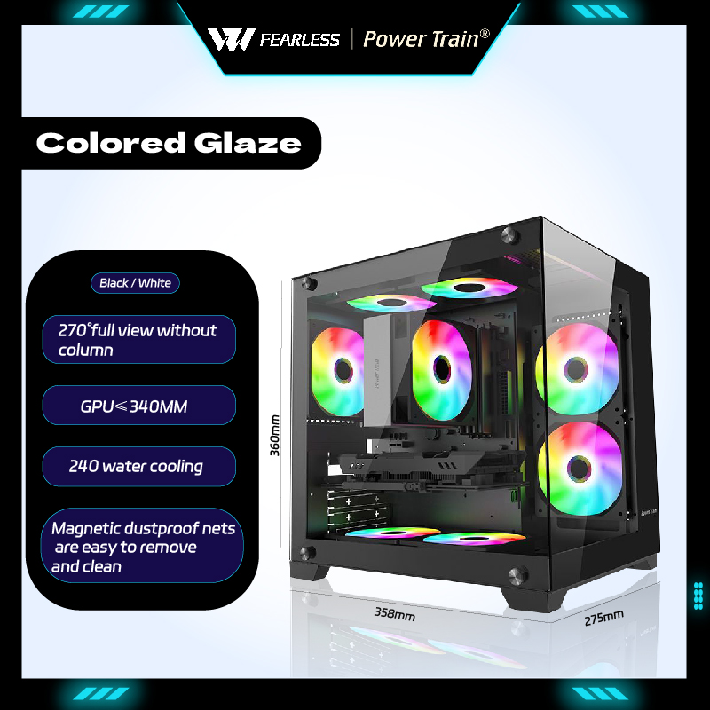 เคสคอมพิวเตอร์สำหรับเล่นเกม Po - Console Gaming Pc Case บทวิจารณ์และราคา